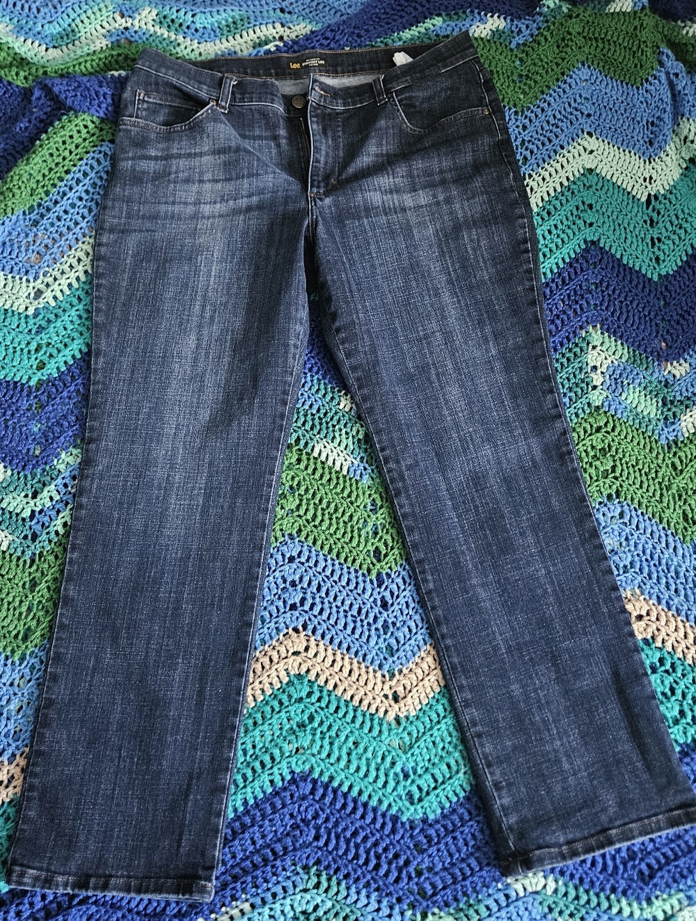 Lee Relaxed Fit Straight Leg Jeans, Size 16